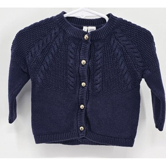 Janie & Jack Infant Girls CABLE KNIT CARDIGAN 6-12 months - Picture 1 of 2
